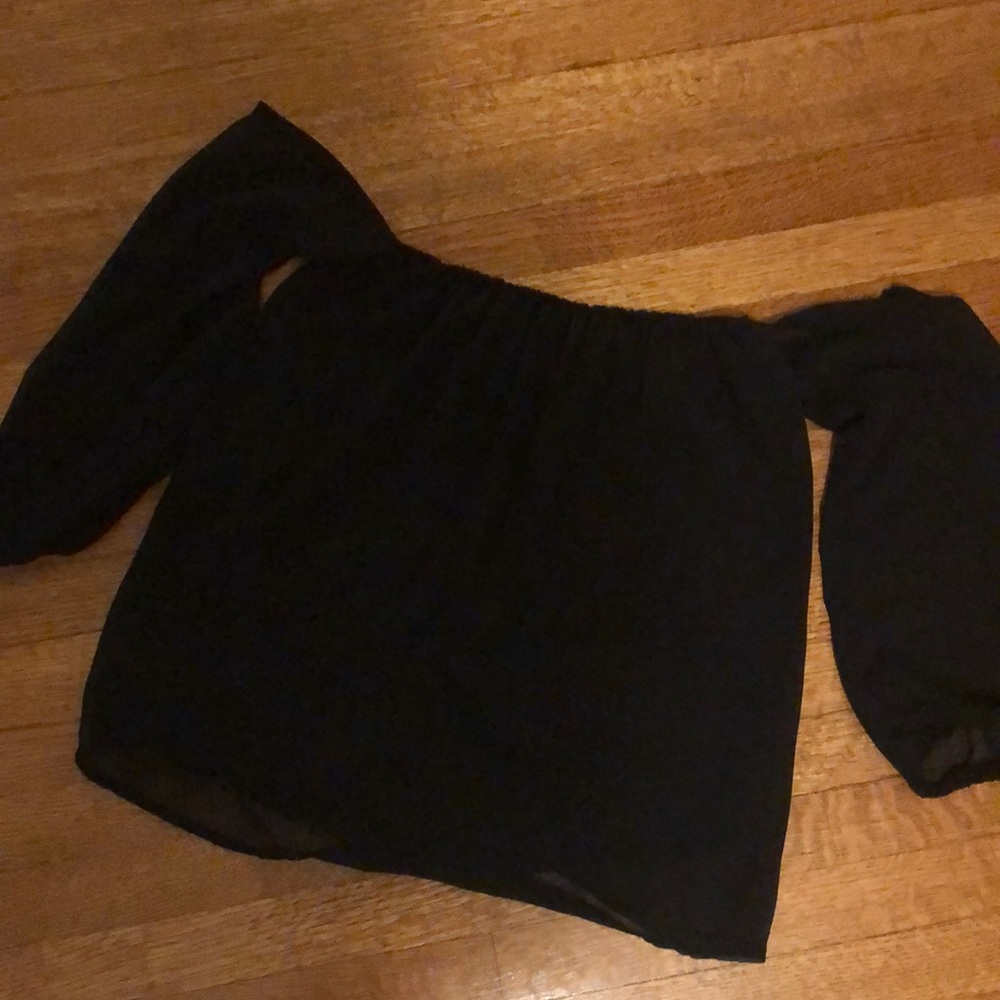 Black off the shoulder top